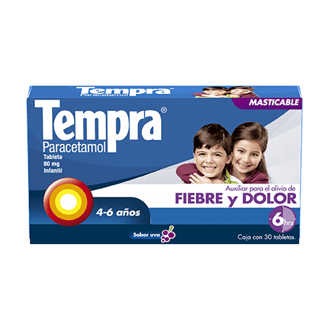 Tempra® Tableta Masticable 80mg